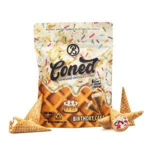 Baked Bags Delta 9 THC Coned Birthday Cake (150 mg Total Delta 9 THC)